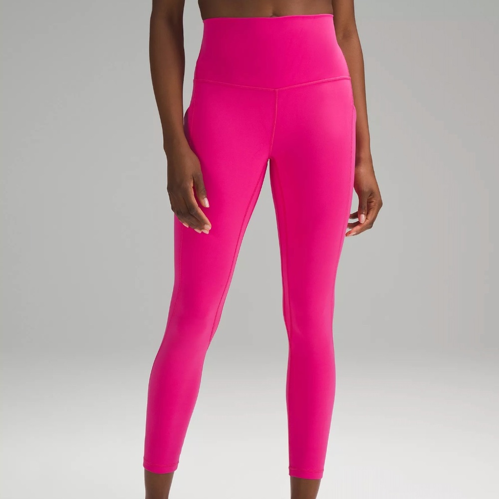 Lululemon Bright Pink High Rise Leggings Like New, Size 2